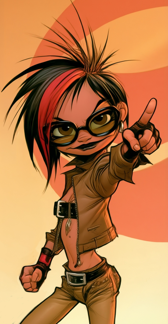 Aria, pink-haired punk-rock band member